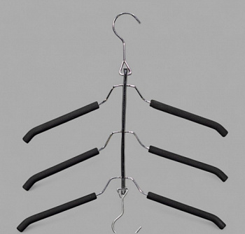 H47-3 Вешалка для одежды в поролоновой оболочке 3-х ярусная 