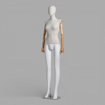 JWP-13FNA Манекен женский с тканевым торсом и деревянными руками