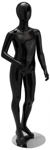 Манекен детский глянец рост 139 см (без лица) HL-1(black)